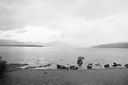 Hanna on beach of loch lomond.